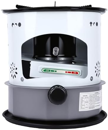 Asixxsix Portable Kerosene Heater, 5.2L Aluminum Alloy Build Non Electric Kerosene Stove, Space Heater with Adjustable Knob for Camping Cooking Home Garage Ice Fishing Outdoor Activities