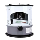 Fockety Calentador de Queroseno, Calefactor Portátil No Eléctrico de Aleación de Aluminio de 5,2 L, Estufa de Queroseno de Calentamiento Rápido con Perilla Ajustable para Interiores