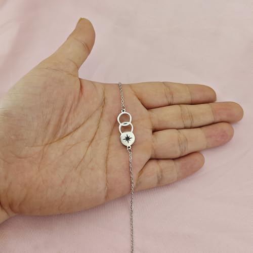 Image of 2 & 3 Pcs Triple Heart Link Sister BFF Bangle Bracelet Set | Matching Bestie Friendship Jewelry, Mother's Day Graduation Gifts for Women Teengirls