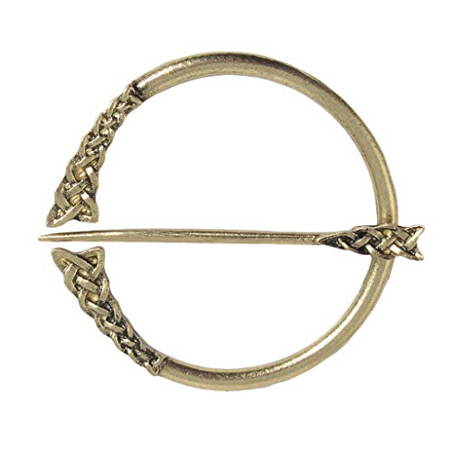 dailymall Vintage Viking Buckle Verschluss Kleidung Mantel Pin Penannular Brosche, Vintage Pullover Clip Decor Nordische Fibula Keltische Brosche - Antikes Kupfer 2 Cover