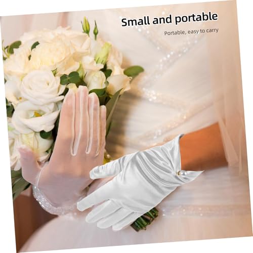 BESPORTBLE 1pair Elegant Lace Gloves with Pendant for Weddings Bridal Events and Evening Parties Wrist Fingerless Design for Women and Girls4