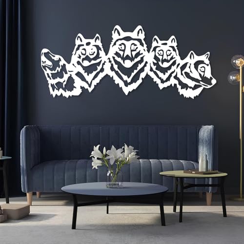 Décoration murale en loup de métal : idée cadeau idéale pour pendaison de crémaillère
