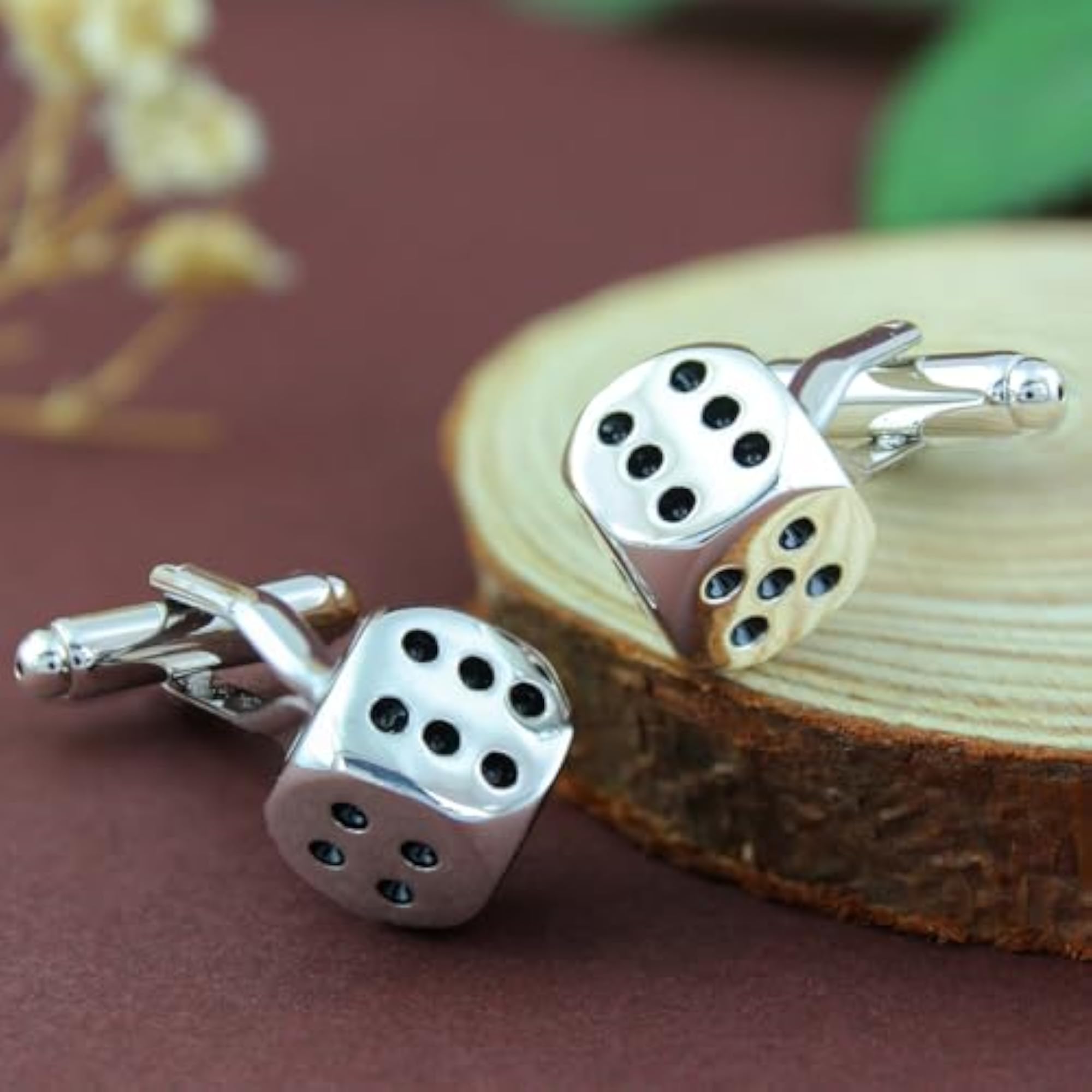 Men's Game of Dice Cufflinks, Fun Accessory