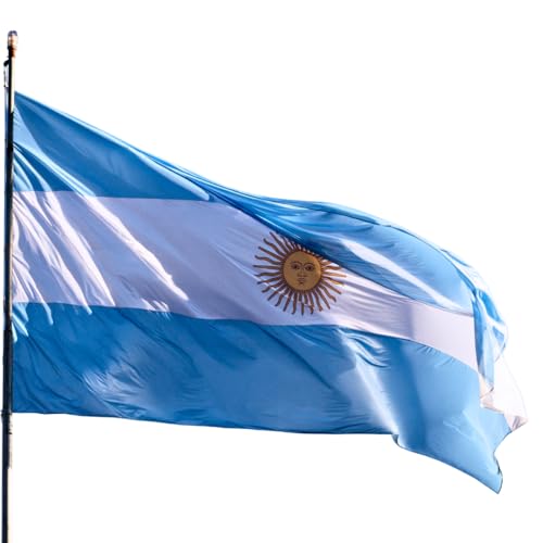 Banderas internacionales mundiales - Bandera (Argentina) - Bandera Argentina 90x150 cm - Mundial