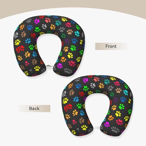 Almohada de Viaje para Cuello con Estampado de Patas de Perro miniatura 3