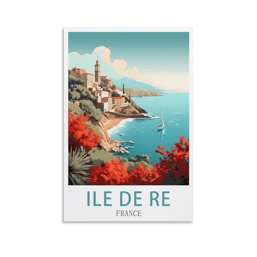 Poster France île de Ré LNUYITR décoration murale toile 50x75 cm