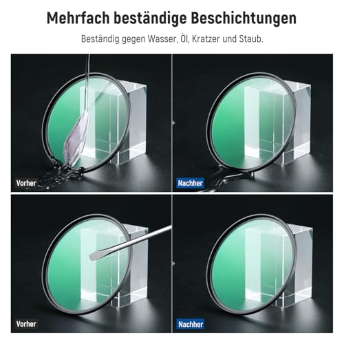 NEEWER 67mm 1/4 & 1/8 Black Diffusion Filter für einen filmischen Nebeleffekt (2 Pack)… – Ansicht 7