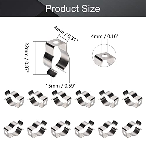 Othmro 30-Pack T5 U Clips Holder Bracket For Led Light Bulbs, Led Fluorescent Tube Replacement Mounting Accessories, Stainless Steel Lamp Support, Lampholder, Pipe Clamps To Prevent Sagging #TOP1