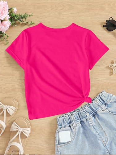 Girls Cute Graphic Tees Short Sleeve T Shirts Kids Casual Crew Neck Tops2