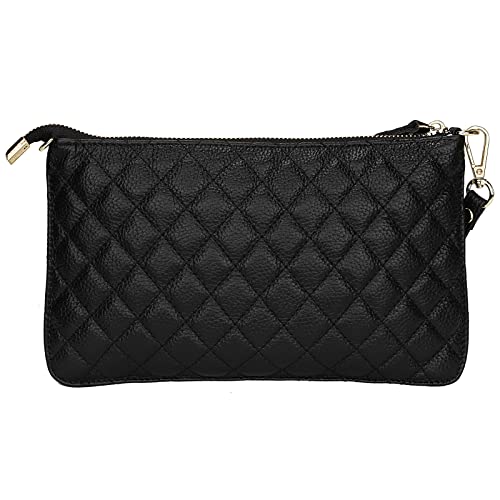 Image of Uromee Genuine Leather Wristlet Wallet Clutch Purses with Detachable Chain