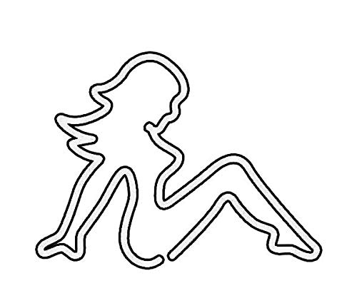 Image of Mudflap Girl Sticker Die Cut Decal #2 Trucker 5 inch Bumper Locker Laptop Window - Sticks to Any Surface