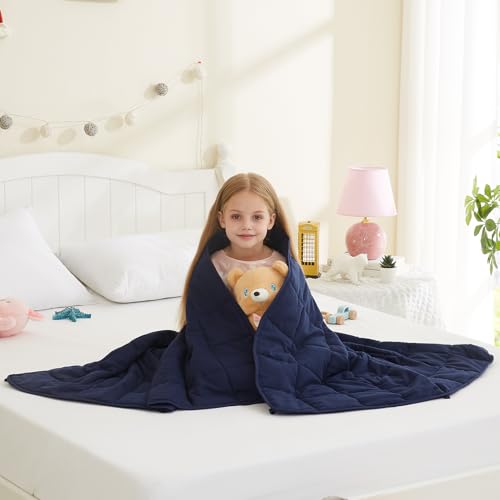 L'AGRATY Weighted Blanket - 36"x48" 3lbs Microfiber Material with Glass Beads Small Blanket for All-Season Summer Fall Winter Soft Thick