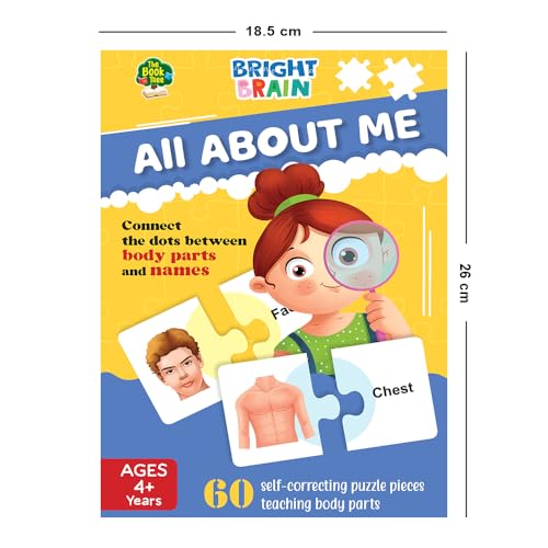 Image of The Book Tree All About Me Puzzle for Kids | 60 Self-Correcting Body Parts Puzzle Pieces | Human Body Learning Toy for Toddlers & Preschoolers Age 4+ | Educational Gift for Boys & Girls