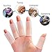 Sumifun Finger Sleeves, 10 PCS Gel Finger Protector for Thumb, Trigger Finger, Arthritis, Silicone Finger Tubes for Preventing Bruised, Cracking, Hand Eczema, Practising Golf, Badminton Protector