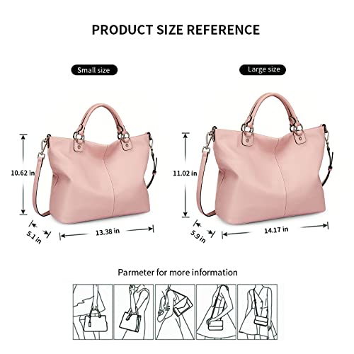 Image of Kattee Women's Soft Genuine Leather Tote Bag, Top Satchel Purses and Handbags