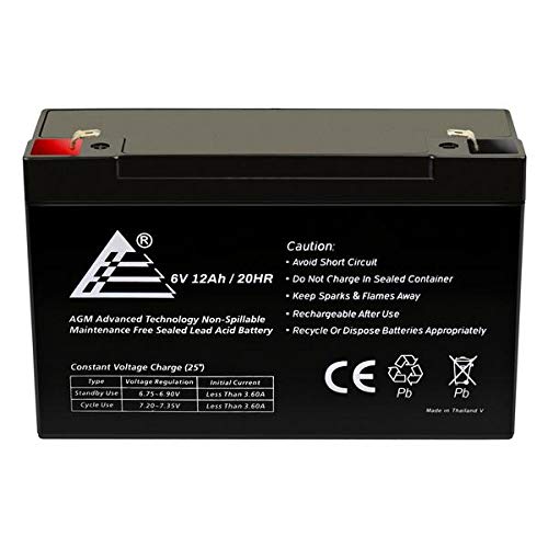 6 Volt 12 Ah Sla Battery Eci Power #TOP1