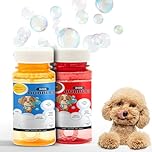 Petopedia 2x Dog Bubbles with PEANUT BUTTER & BEEF Meat Scents for Interactive Play Toys – Safe, Scented Oil – Perfect for Boredom, Dogs Gifts & Outdoor Use (120ml (2 Bottles of 60ml))
