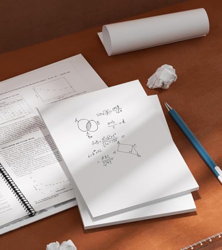 Roneky Notizblock A6 Notizblock kleine, 6 Stück Schreibblock A6 weiße Notizblöcke, kleine Schreibblöcke weißes Papier, 50 Blatt pro Blanko Mini Notizblöcke Kratzpapier Paper für Büro Schule Haus