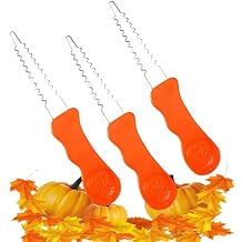 ANDES 3PCS Pumpkin Carving Kit - All-in-One Kids Stainless Steel Double-Side Sculpting Tool Kit for Halloween Decoration Gift