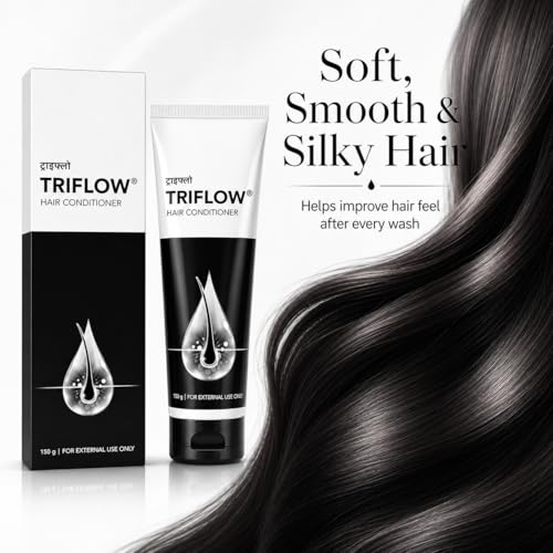 Image of Tri Flow Hair Conditioner, 150 g, for Soft, Smooth & Silky Hair, Detangles, Improves Combability, Suitable for All Hair Types