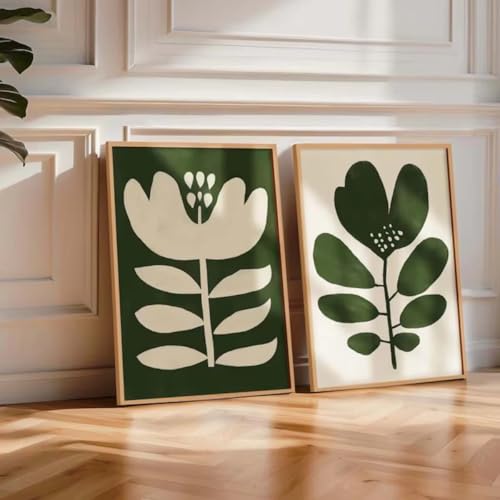 Décoration murale moderne grand format avec affiche florale bohème
