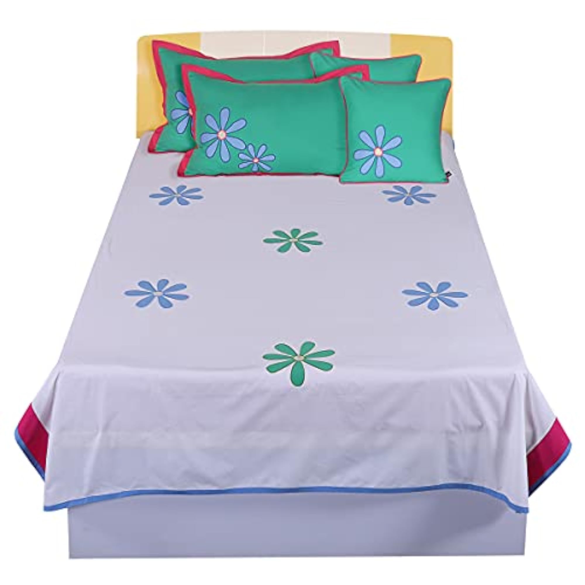 Luxury 5 Pcs Bedding Set in Patch Work with Flower Pattern for Kids