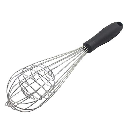 cuffslee Stainless Steel Wire Whisk, Egg Frother, Built-in Spiral Double Layer, Milk And Egg Beater Blender - Kitchen Utensils For Blending