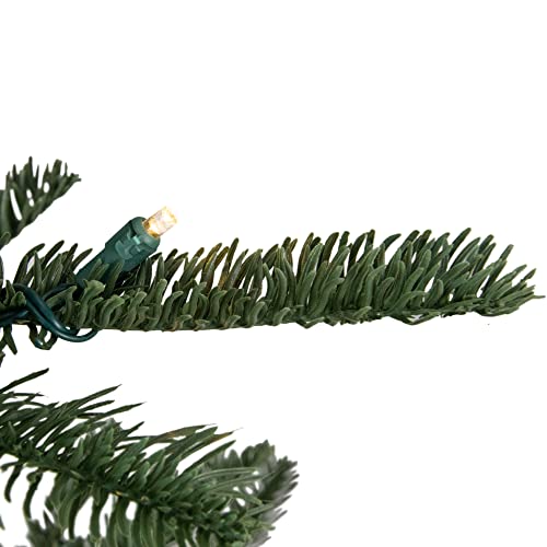 7.5' Pre-Lit Nordmann Fir Artificial Christmas Tree - Warm Clear Led Lights #TOP2