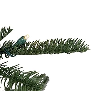 Real Touch Pre Lit Nordmann Fir Artificial Christmas Tree 75 Warm Clear LED Lights