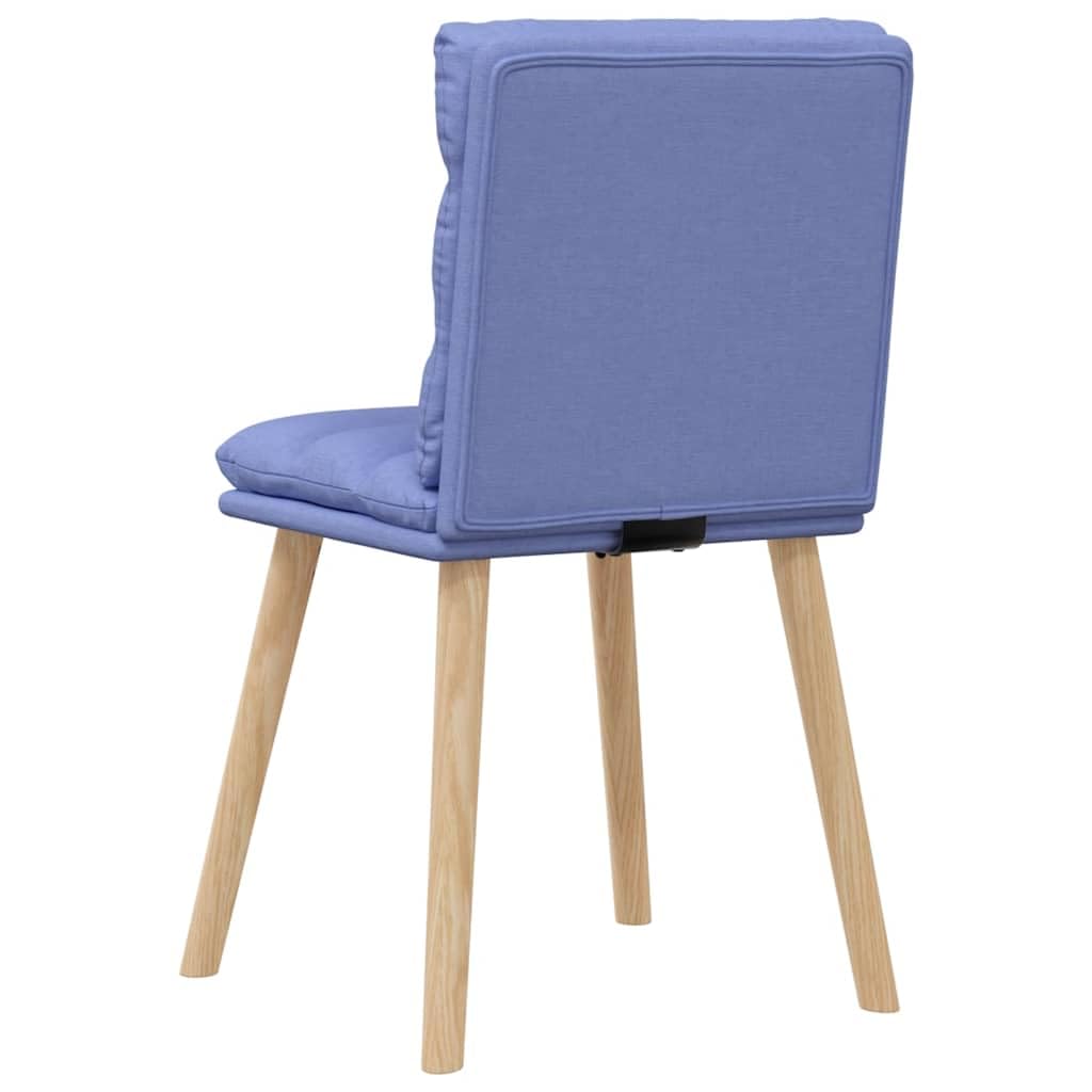 Juego de 4 sillas de comedor, tela azul vaquera, fundas duraderas y transpirables, marco de metal resistente y madera, cómodo acolchado de espuma para comedor y sala de estar