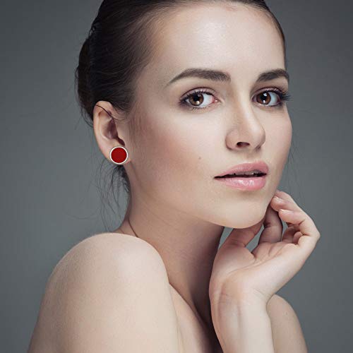 20 Pairs Colorful Round Druzy Stud Earrings for Women Faux Leather Stud Earrings Bulk Stainless Steel Boho Pierced Jewelry4