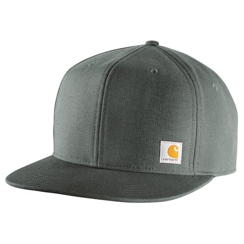 Carhartt Mens Firm Duck Flat Brim Cap Gravel One Size