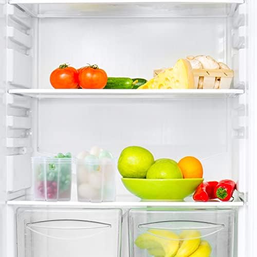 Rinboat 6 Packs Rectangle Plastic Storage Basket, Clear
