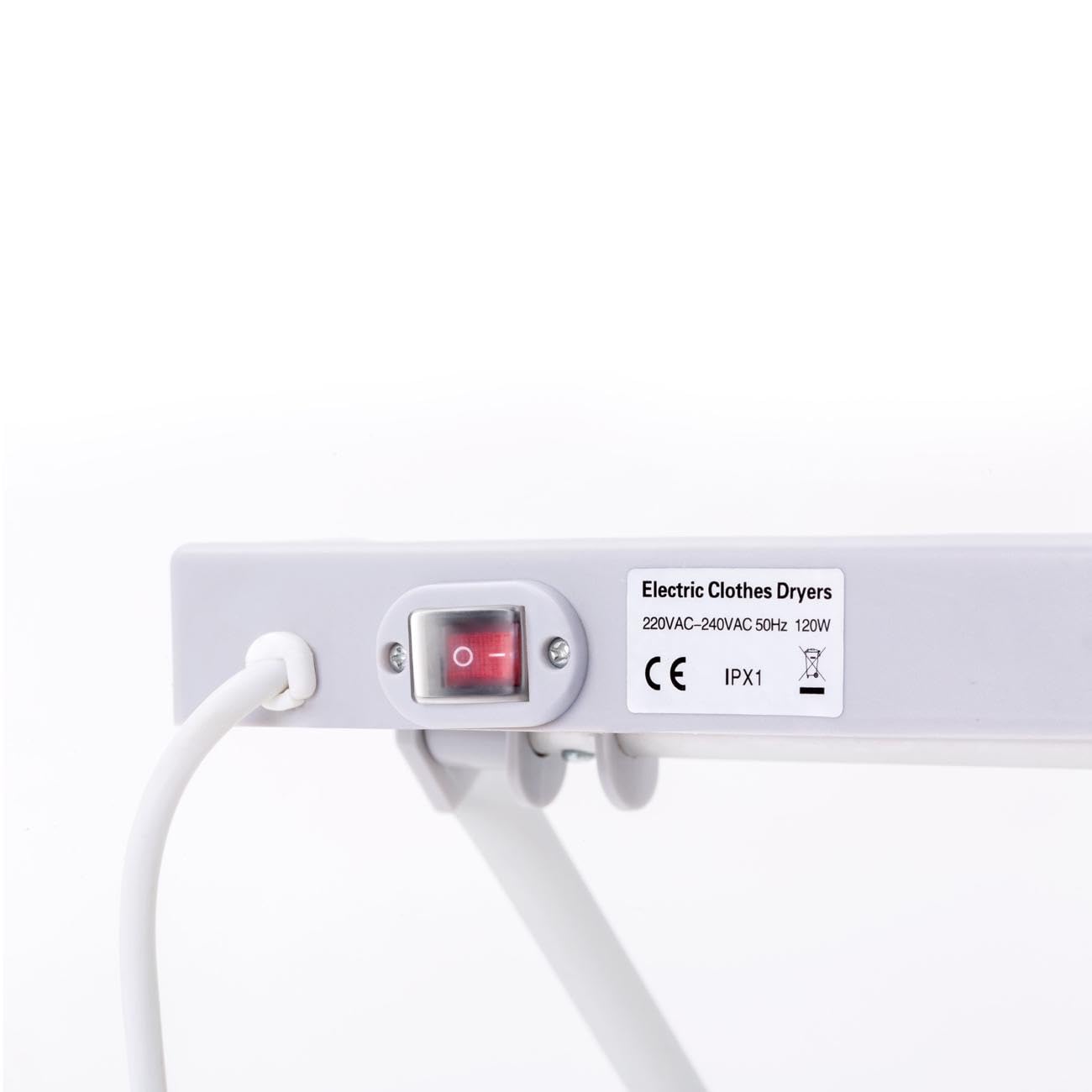 Herzberg HG8070-WHT, Elektro-Wäschetrockner, Schnelles Trocknen, Energieeinsparung, Leise, Kompakt, 8 Heizstäbe, Entfeuchtung, Antibakteriell, verwenden, 120W, Weiß