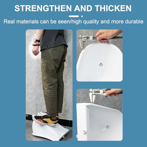 Urinal sin agua para hombres, urinal plástico para garaje, cobertizo o patio trasero, desviador de orina de montaje en pared y urinal para campamentos al aire libre, urinal portátil para hombres, inodoro sin agua, urinal temporal al aire libre miniatura 4