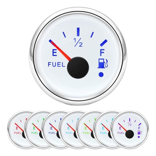 1pc 0-190ohms ���j�o�[�T���K�X�R�����x���Q�[�W 7 �F�̃o�b�N���C�g LED �J�[�{�[�g�h���K�\�����^���N���[�^�[ �I�C�����x���𐳊m�ɕ\����(WS)