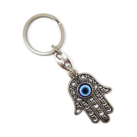 MYSTIC JEWELS – Turkish Hand of Fatima Hamsa Keyring – Hamsa – Good Luck Charm – Good Luck Keychain – Gift Cover