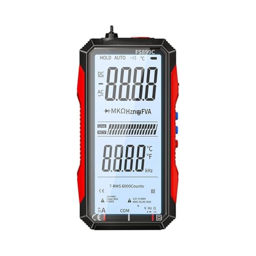 Multímetro digital FS899C probador múltiple recargable gama 6000 cuentas pantalla completa clara 2