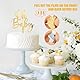 BOOMTOP 7pcs Oh Baby Cake Topper Gold Fußabdrücke Baby Tortendeko Acryl Babyparty Deko Mädchen Junge Kuchen Topper Baby Shower Dusche Tortenstecker Geburtstag Gender Reveal Kuchenaufsatz
