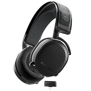 SteelSeries Arctis 7+ – Wireless Gaming-Headset – Verlustfreie 2,4 GHz-Verbindung – 30 Stunden Akkulaufzeit – Für PC, PS5, PS4, Mac, Android und Switch – Schwarz