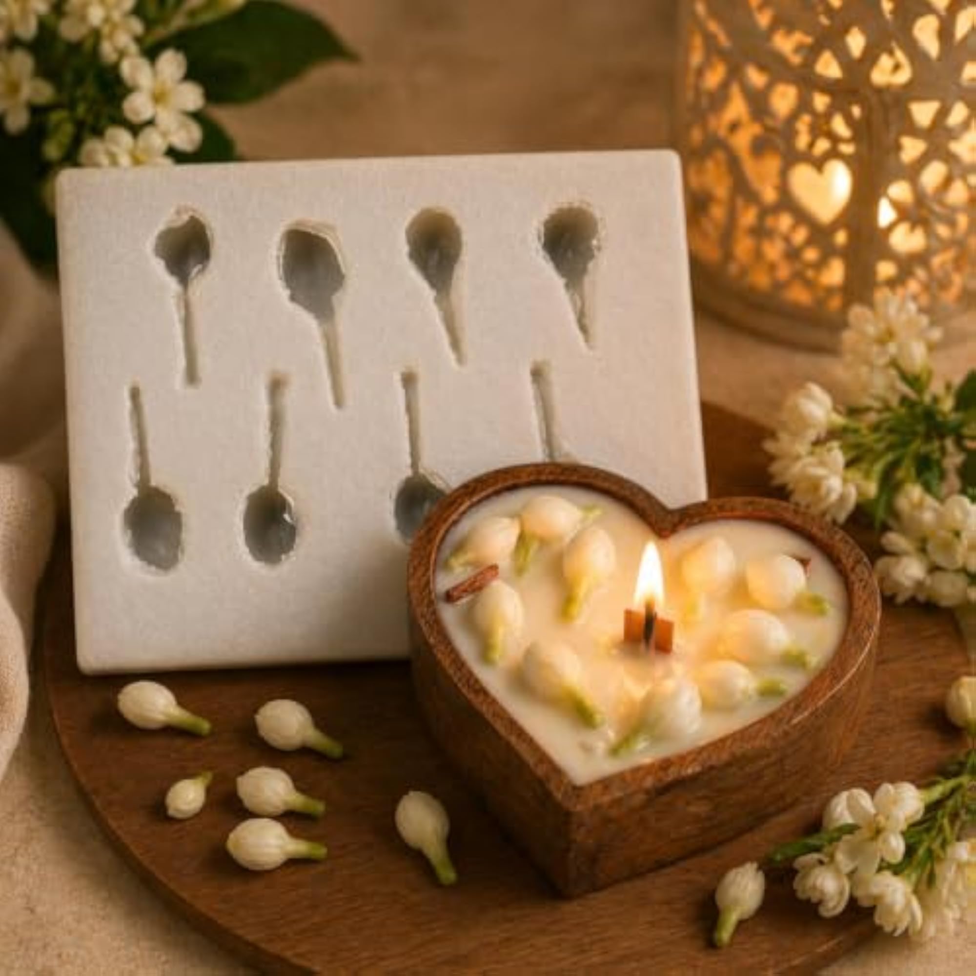 Mogra Buds Flower Candle Mold Silicone 3D