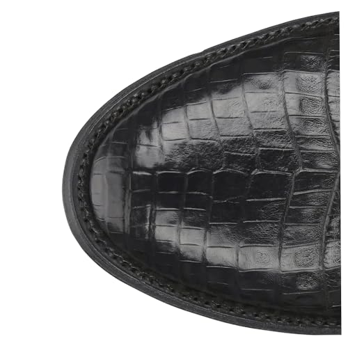 Tony Lama Mens Tremaine Croc Embossed 12 Inch Round Toe Dress Boots Mid Calf - Black - Size 9 D4