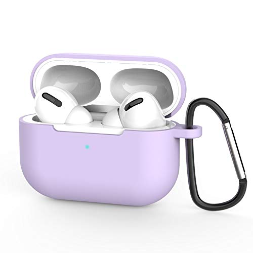 AirPods Pro �P�[�X �G�A�[�|�b�Y�v�� �V���R�� �P�[�X �J�o�[ Apple �C���z�� ��̌^ �ی�P�[�X (�O��LED���C�g��������) �y�� ���� ���킢�� �ϏՌ� �h�o �J���r�i�t�� �����h�~ ���C�����X�[�d�Ή� (���C�g�p�[�v��)