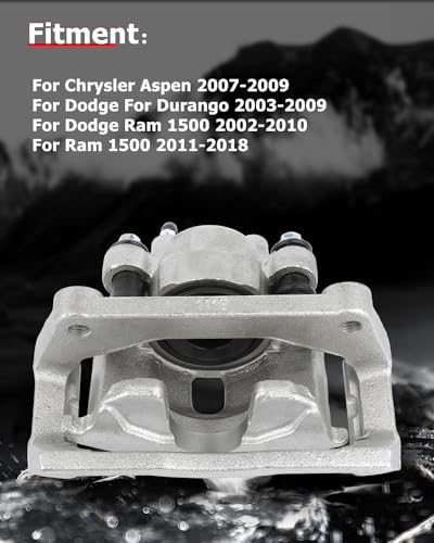 Image of cciyu 18-B4836 Rear Right Brake Caliper With Bracket For Chrysler For Aspen 2007-2009,For Dodge For Durango 2004-2009,For Dodge For Ram 1500 2002-2010,For Ram For 1500 2011-2018