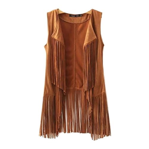 Paixpays New Tassels Fringe Sleeveless Vest Cardigan Waistcoat Jacket Outwear Tops