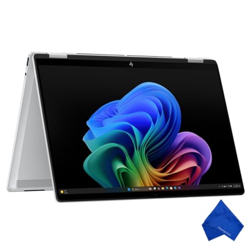 HP OmniBook 5 Flip 2-in-1 14" Touchscreen 2K Laptop - Intel Core 7 150U, 16GB RAM, 512GB SSD, Windows 11, Newest Model (with Microfiber Cloth) - Glacier Silver (14-fp0023dx)