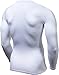 TSLA Men's UPF 50+ Compression Shirts, Cool Dry Long Sleeve Athletic Tops, Sports Baselayer Workout Shirt, Zero White, Small