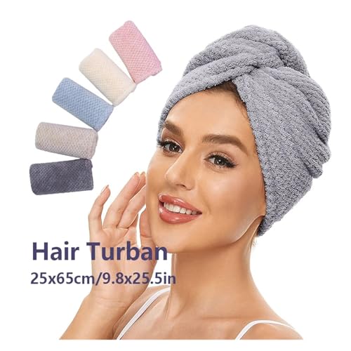 Bonnet serviette cheveux absorbant et texturé pour un séchage rapide
