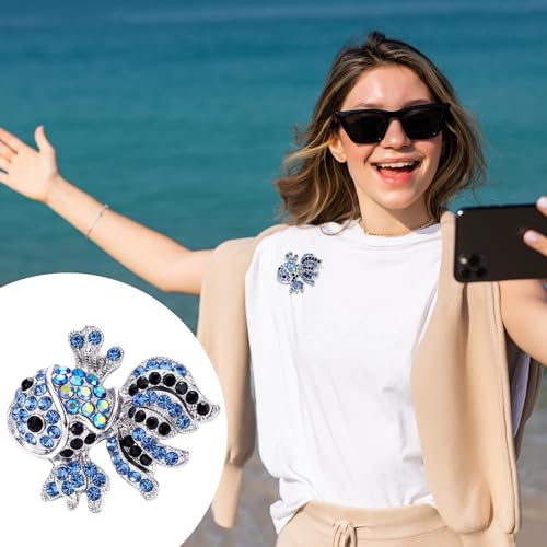 Image of Junkin 12 Pcs Women Brooches Bulk Set Rhinestone Pin Crystal Vintage Brooch Retro Pin Women Girls Gifts for Christmas