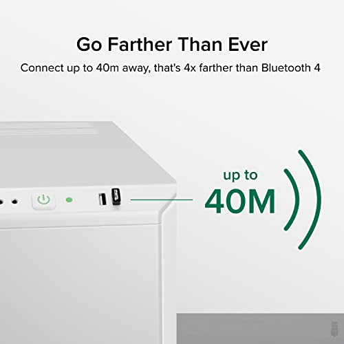 Plugable Usb Bluetooth Adapter For Pc, Bluetooth 5.0 Dongle Compatible With Windows, Add 7 Devices: Headphones, Speakers, Keyboard, Mouse, Printer And More #TOP3